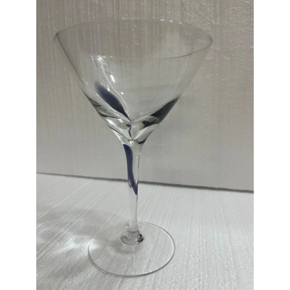 Artland Martini Glasses‎ Teardrop Drip Clear With Filament Drop